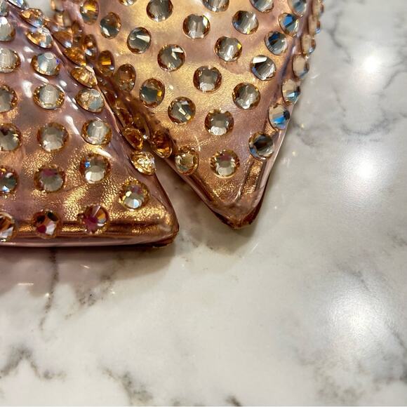 Jeffrey Campbell X Anthropologie Ziva Heel Rhinestone Studded Pointed Toe 9.5 - Picture 9 of 10